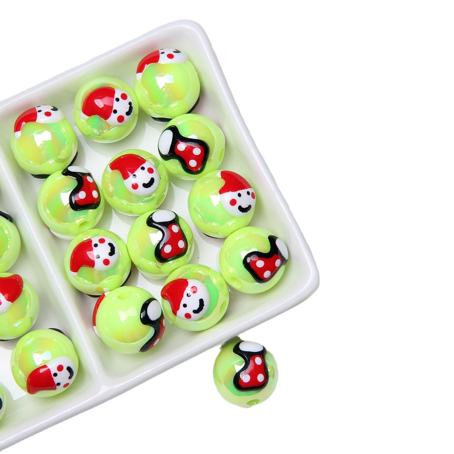 Wholesale 16mm Christmas Acrylic Beads